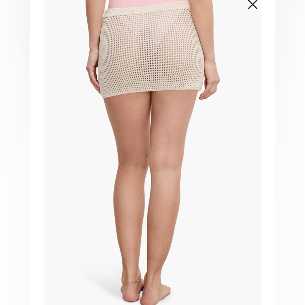 Good American Crochet Cover Up Mini Skirt, New With Tags - Picture 3 of 11